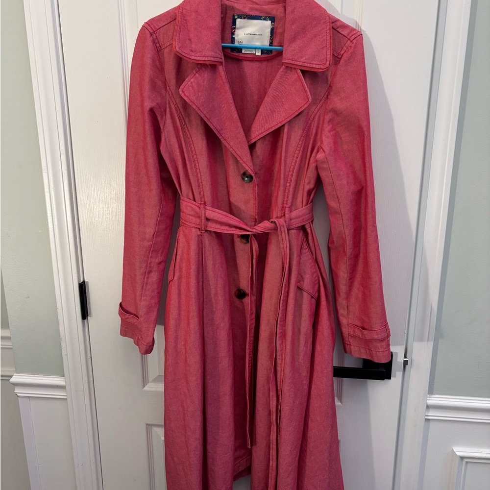 Anthropologie Elle Trench Coat size Large